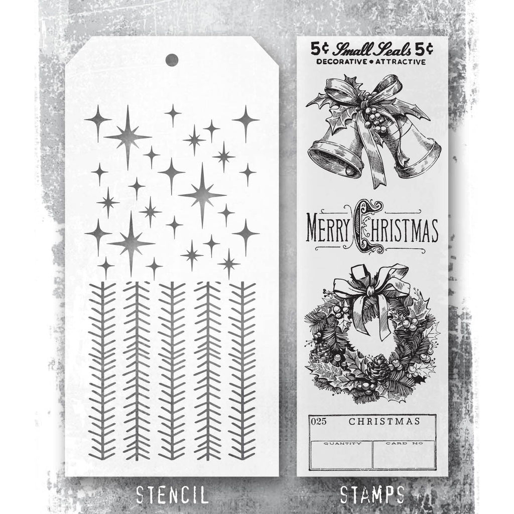Tim Holtz Clear Stamps and Stencils Department Store, Tinsel, Sparkle thmm177 product image
