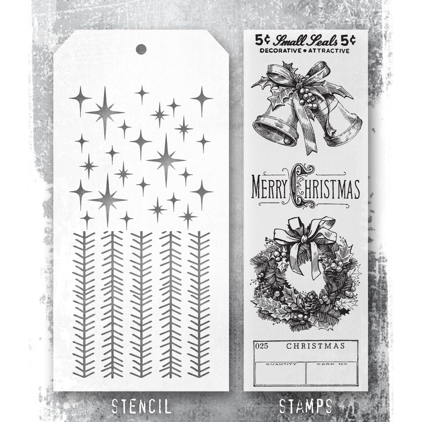 Tim Holtz Clear Stamps and Stencils Department Store, Tinsel, Sparkle thmm177 product image