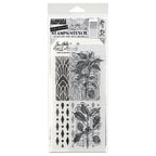 Tim Holtz Clear Stamps and Stencils Festive Collage, Deco Arch, Diamond Dots thmm175