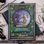Tim Holtz Clear Stamps and Stencils Halloween Sketchbook, Batground, Falling Stars thmm165 hocus pocus