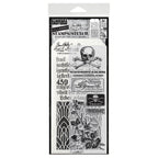 Tim Holtz Clear Stamps and Stencils Rest In Peace, Deco Arch, Script thmm172