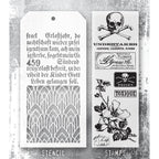 Tim Holtz Clear Stamps and Stencils Rest In Peace, Deco Arch, Script thmm172 product image