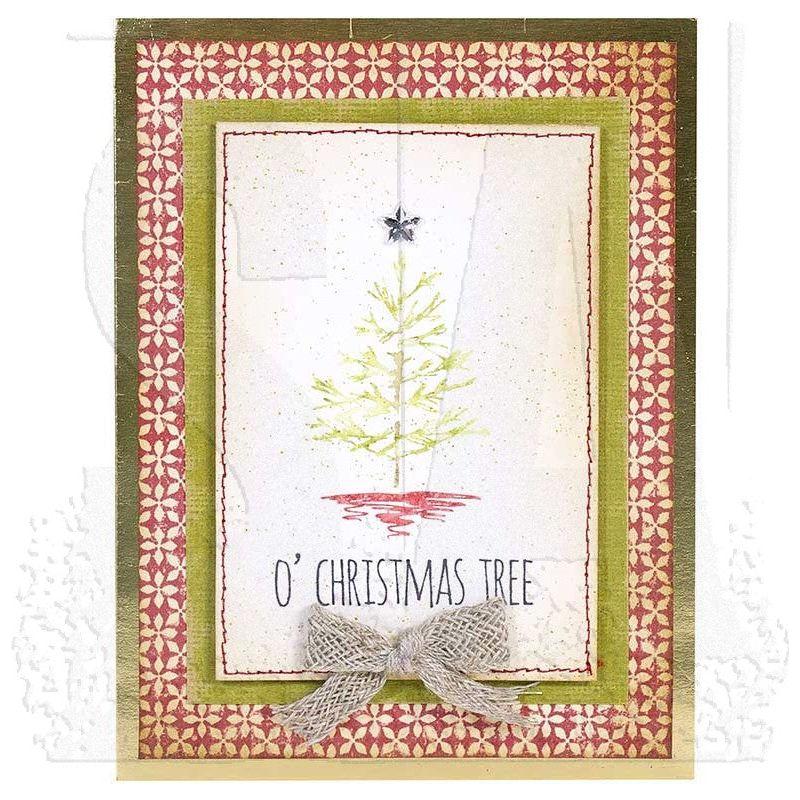 Tim Holtz Clear Stamps and Stencils Scribbly Christmas, Gingham, Polkadots thmm178 christmas tree