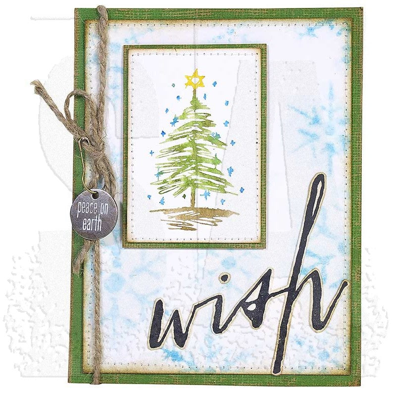 Tim Holtz Clear Stamps and Stencils Scribbly Christmas, Gingham, Polkadots thmm178 wish