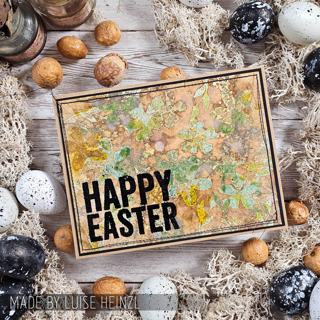 Tim Holtz Clear Stamps and Stencils Spring Shadows, Gingham, and Dotted Line thmm163 happy easter