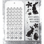 Tim Holtz Clear Stamps and Stencils Spring Shadows, Gingham, and Dotted Line thmm163 product image