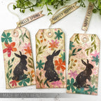 Tim Holtz Clear Stamps and Stencils Spring Shadows, Gingham, and Dotted Line thmm163 tags