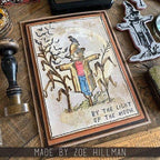 Tim Holtz Clear Stamps and Stencils The Scarecrow, Gingham, Stitches thmm170 corn