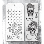 Tim Holtz Clear Stamps and Stencils Wicked Hipsters, Roses, Crossed thmm171 product image