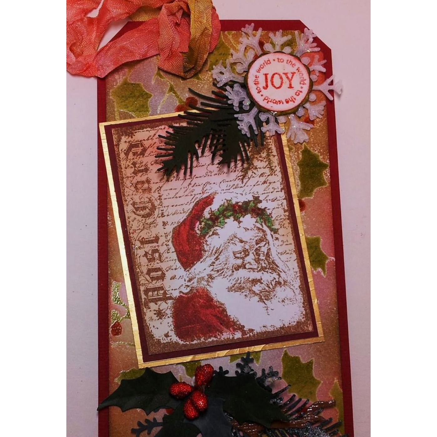 Tim Holtz Cling Rubber ATC Stamp SANTA LETTER COM028 santa