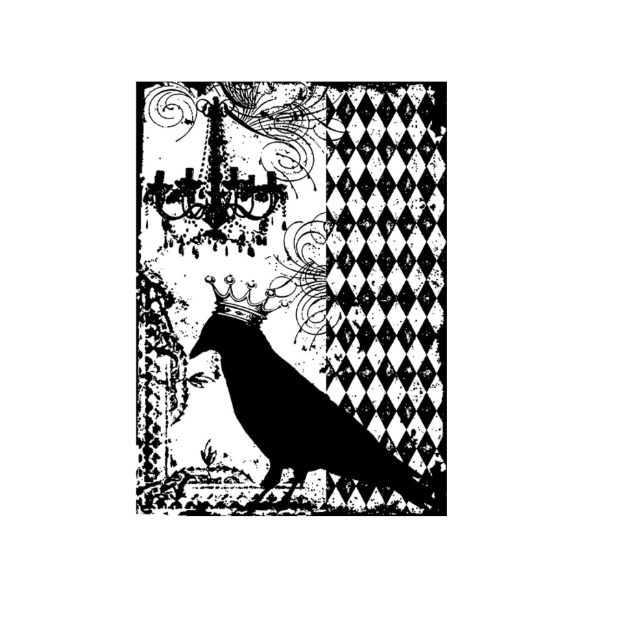 Tim Holtz Cling Rubber Components Stamp BlackBird com017