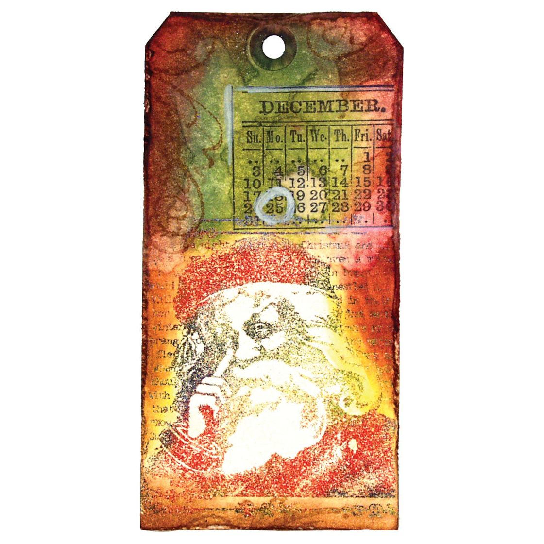 Tim Holtz Cling Rubber Components Stamp CHRISTMAS MIRACLE COM025 tag