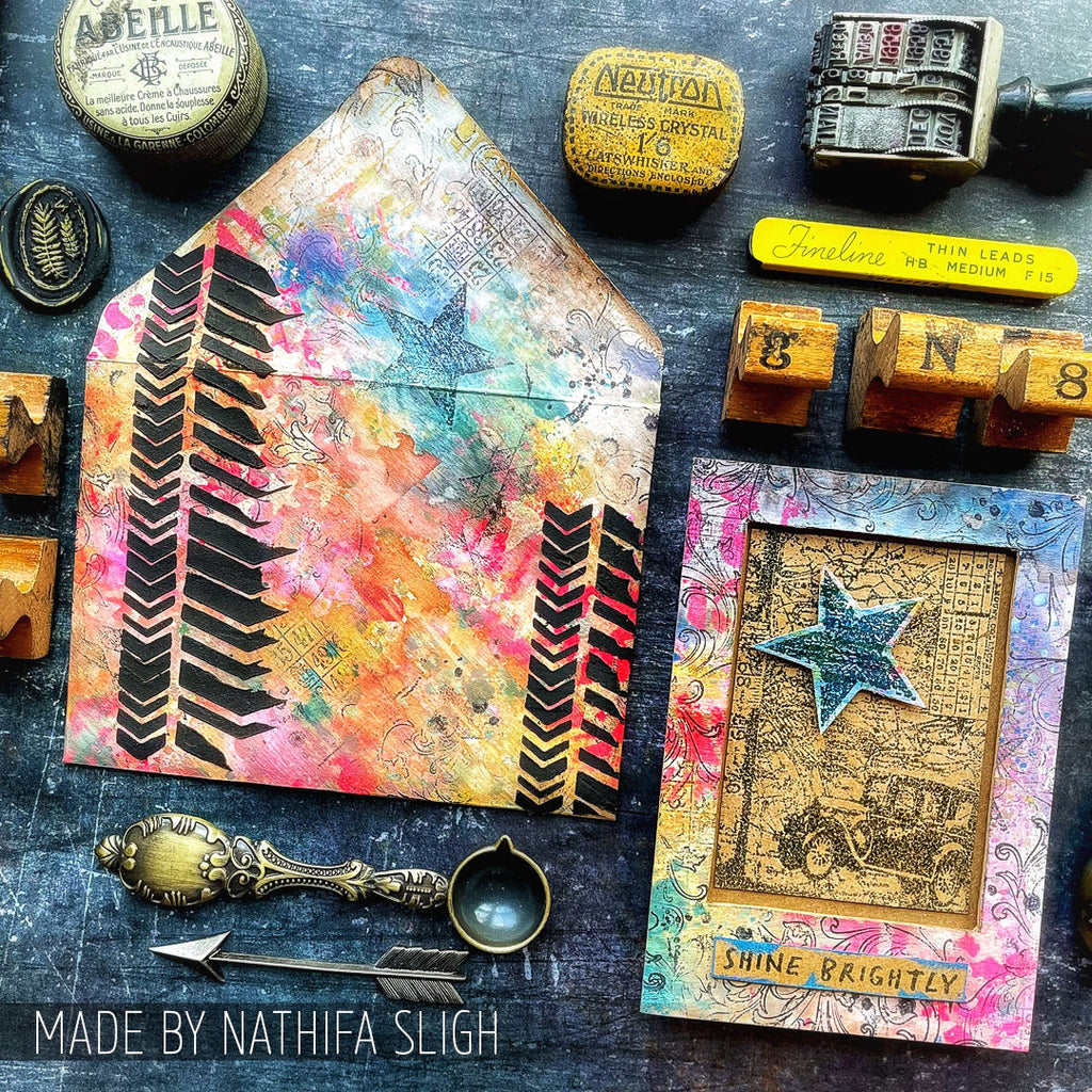 Tim Holtz Cling Rubber Components Stamp Car com013 stars