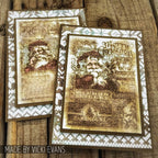 Tim Holtz Cling Rubber Components Stamp Christmas Miracle com025 sepia