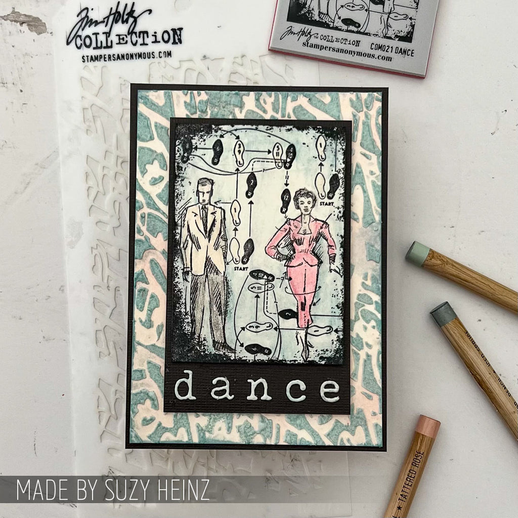 Tim Holtz Cling Rubber Components Stamp Dance com021 dance