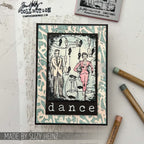 Tim Holtz Cling Rubber Components Stamp Dance com021 dance
