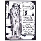 Tim Holtz Cling Rubber Components Stamp Dance com021 let's dance