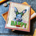 Tim Holtz Cling Rubber Components Stamp Dots com009 happy