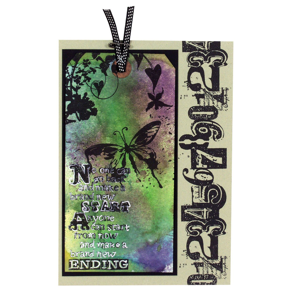 Tim Holtz Cling Rubber Components Stamp FAIRY GARDEN COM029 butterfly