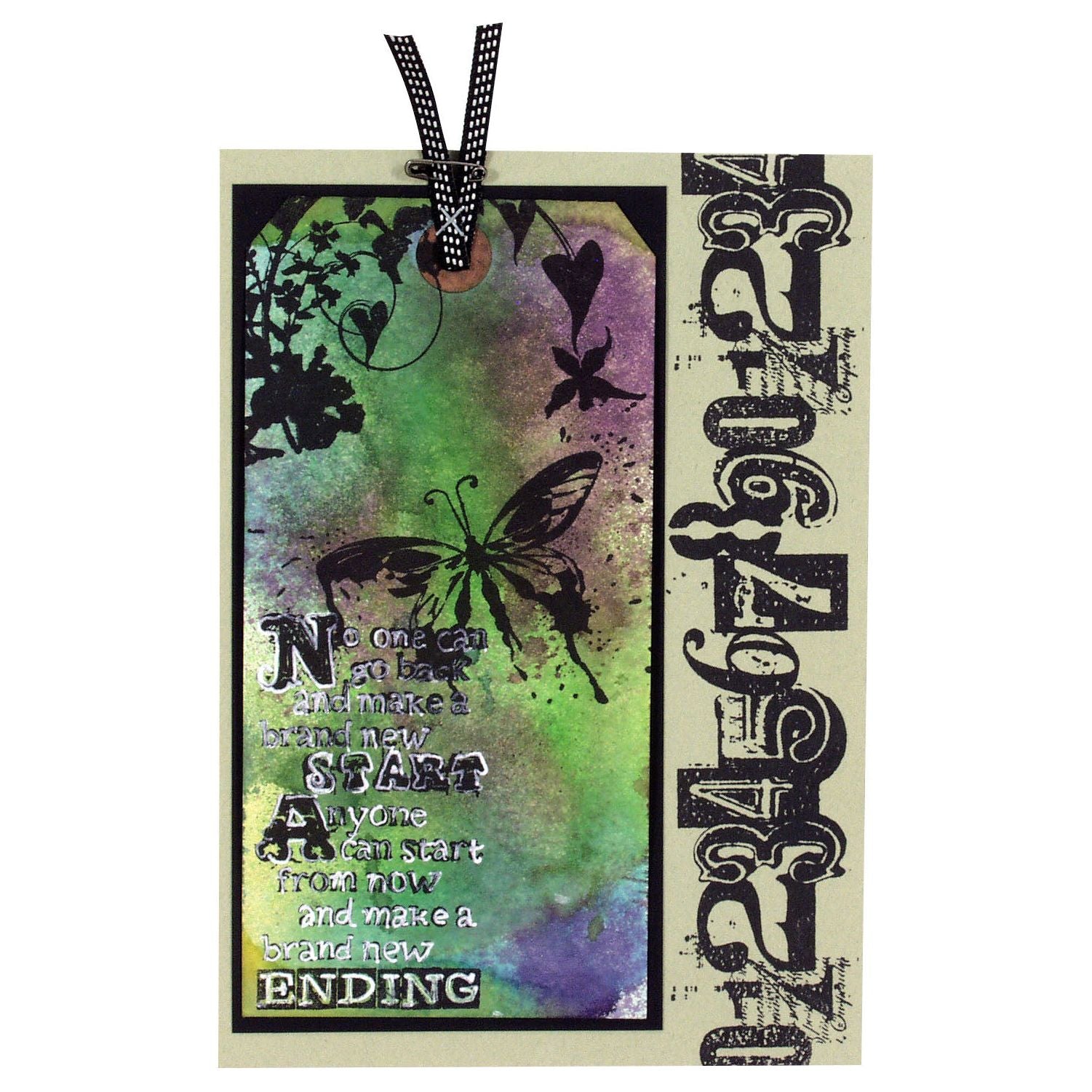Tim Holtz Cling Rubber Components Stamp FAIRY GARDEN COM029 butterfly
