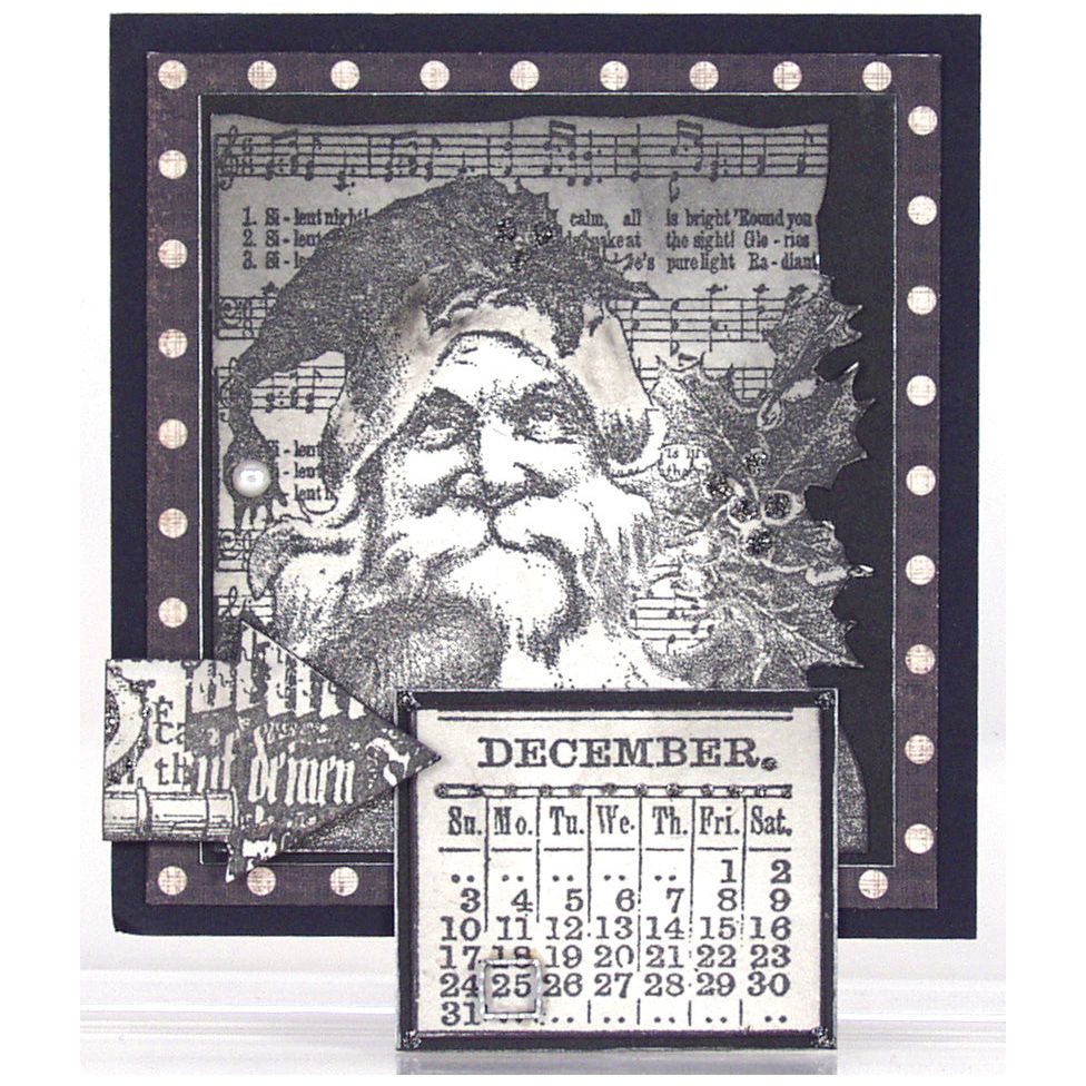 Tim Holtz Cling Rubber Components Stamp FIRST CHRISTMAS COM026 calendar