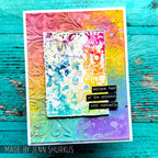Tim Holtz Cling Rubber Components Stamp Fairy Garden com029 rainbow