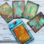 Tim Holtz Cling Rubber Components Stamp Flutter com022 turqoise