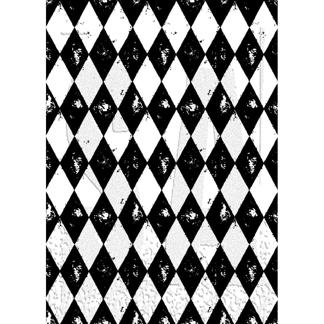 Tim Holtz Cling Rubber Components Stamp Harlequin com010