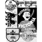 Tim Holtz Cling Rubber Components Stamp Hotel com005