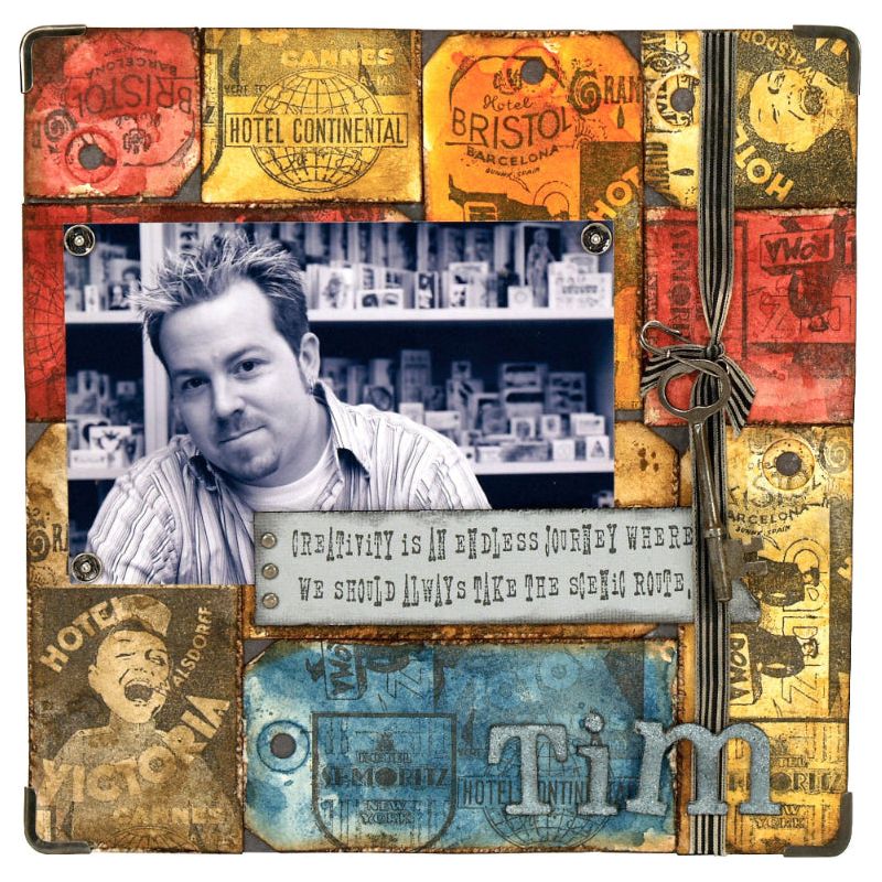 Tim Holtz Cling Rubber Components Stamp Hotel com005 colorful