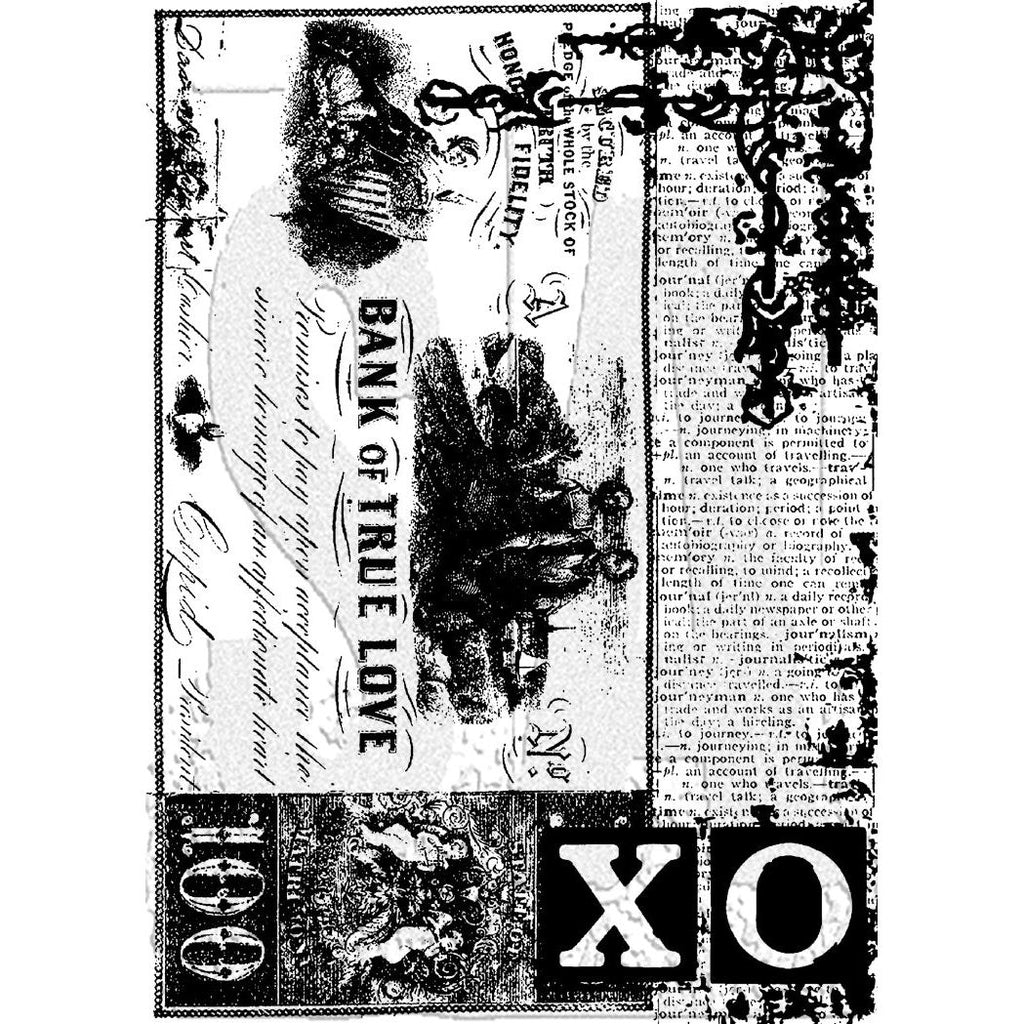 Tim Holtz Cling Rubber Components Stamp Love com002