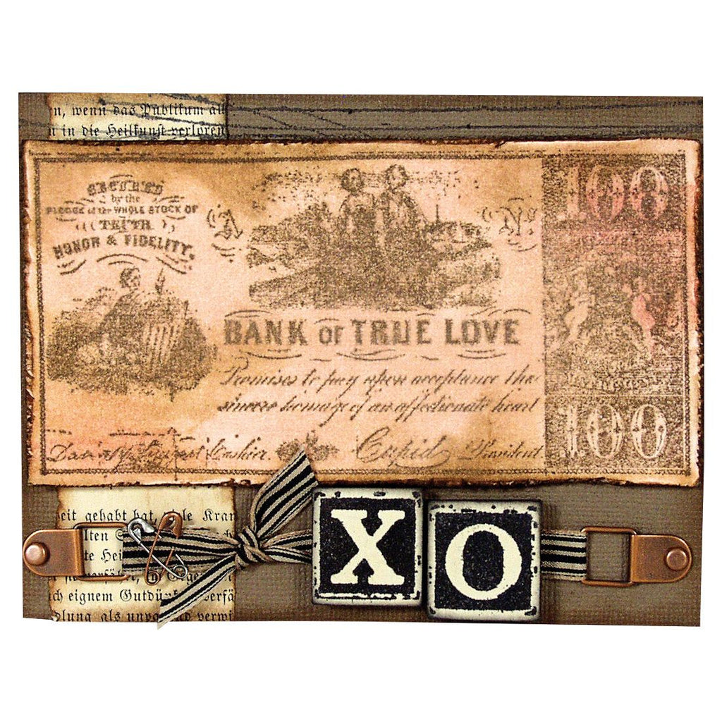 Tim Holtz Cling Rubber Components Stamp Love com002 money