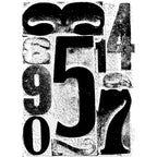Tim Holtz Cling Rubber Components Stamp Number com006