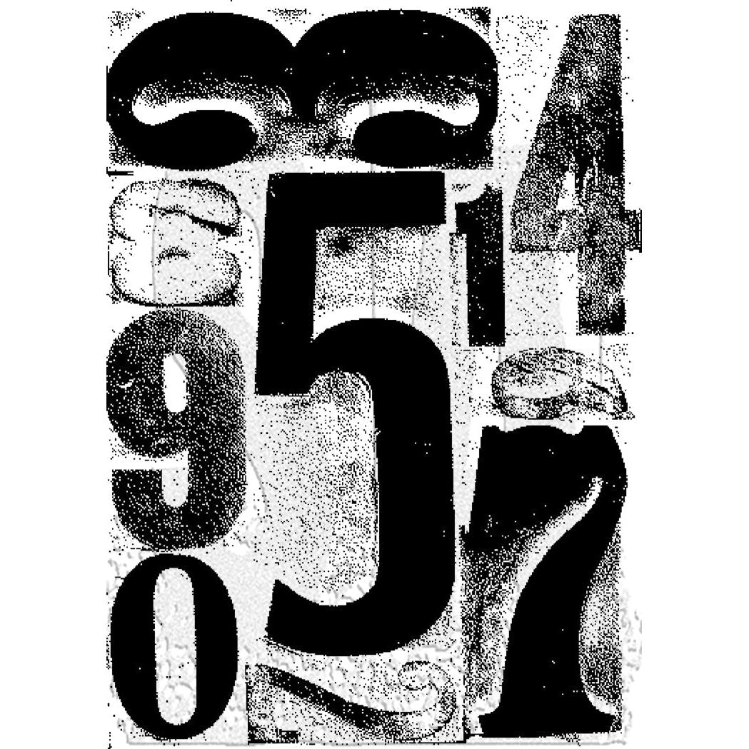 Tim Holtz Cling Rubber Components Stamp Number com006