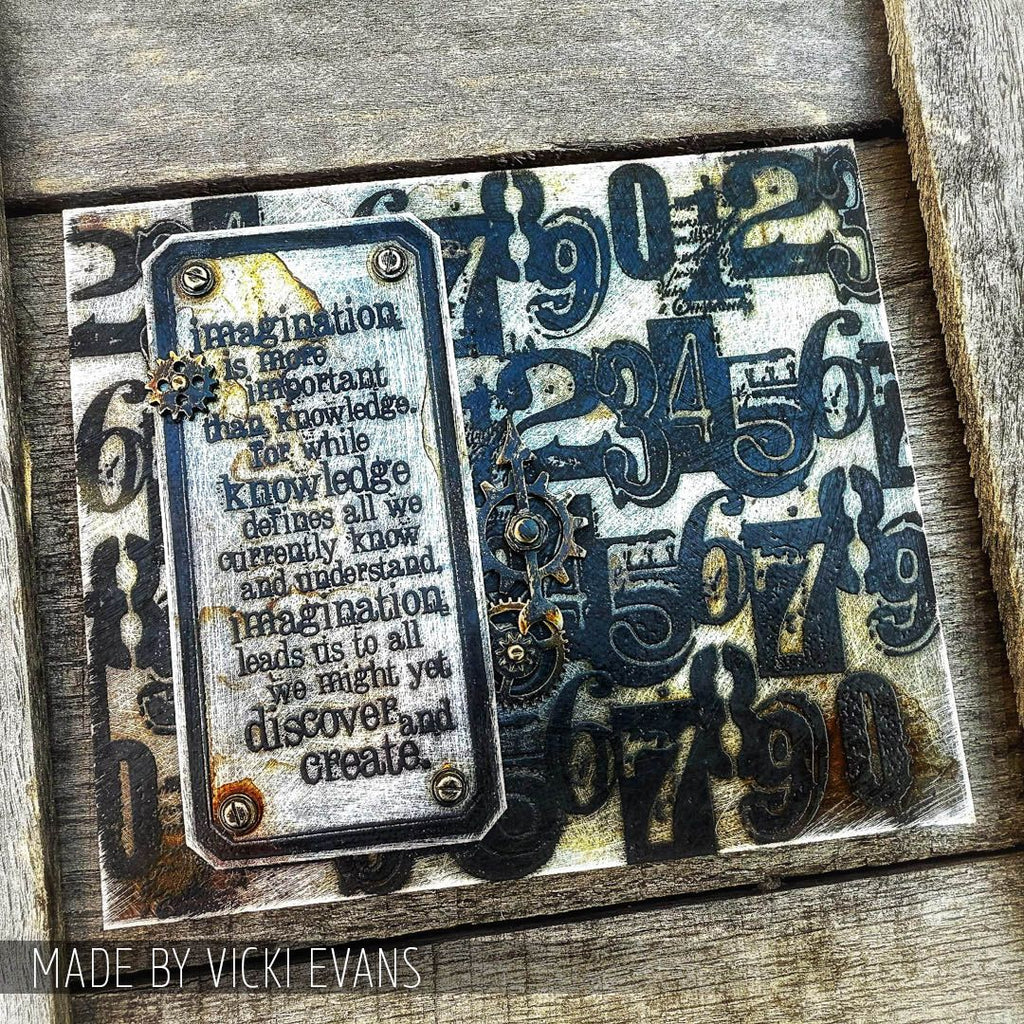 Tim Holtz Cling Rubber Components Stamp Number com006 numers
