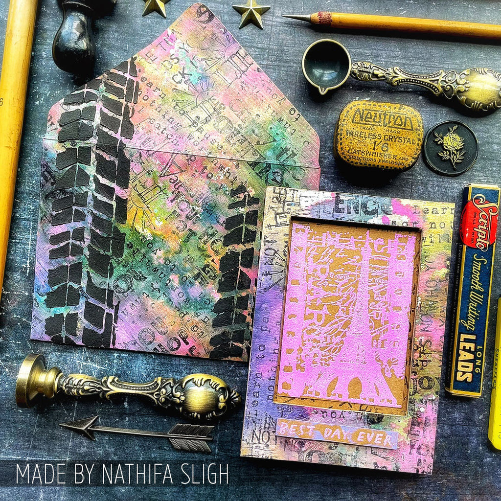 Tim Holtz Cling Rubber Components Stamp Paris Film com035 colorful