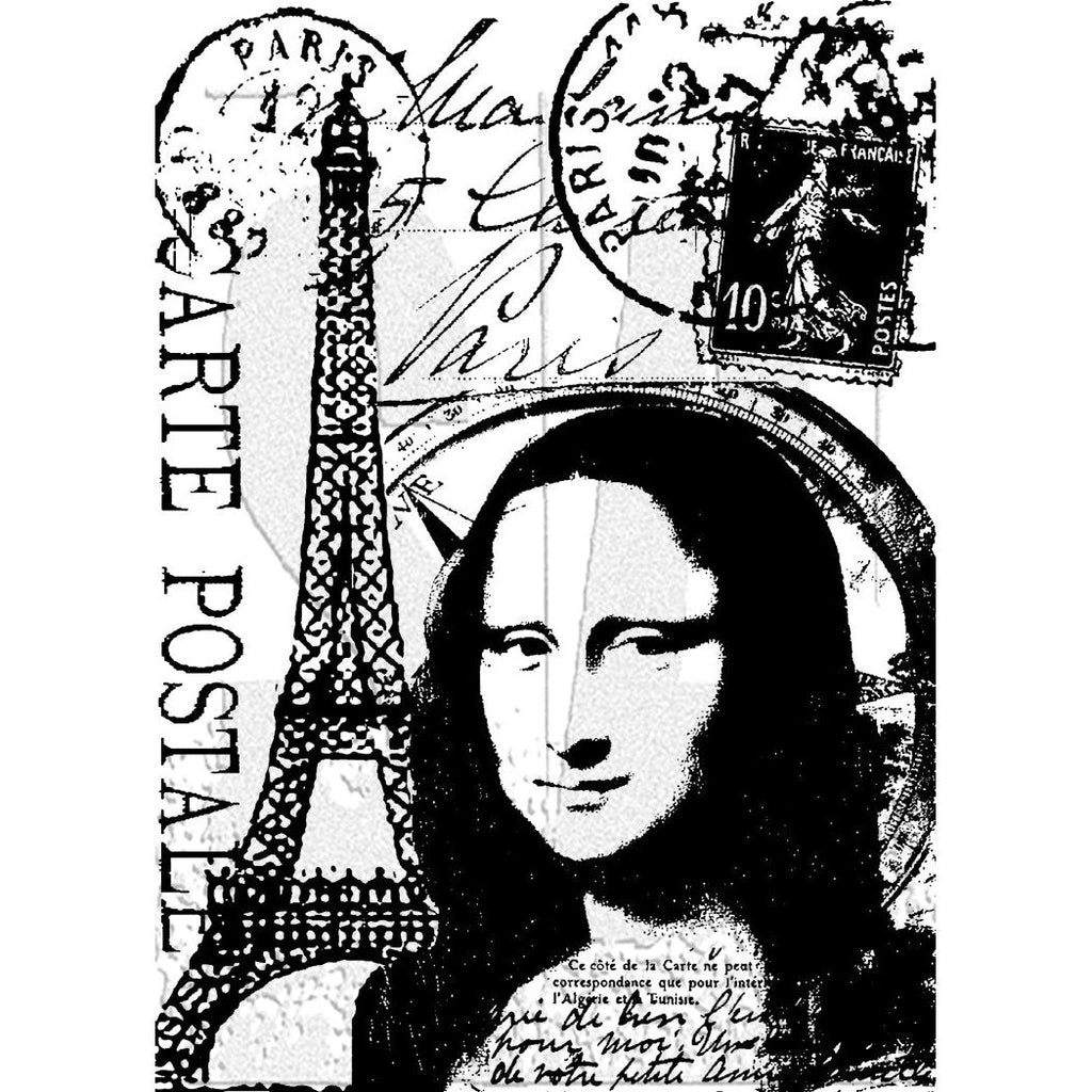 Tim Holtz Cling Rubber Components Stamp Paris com015