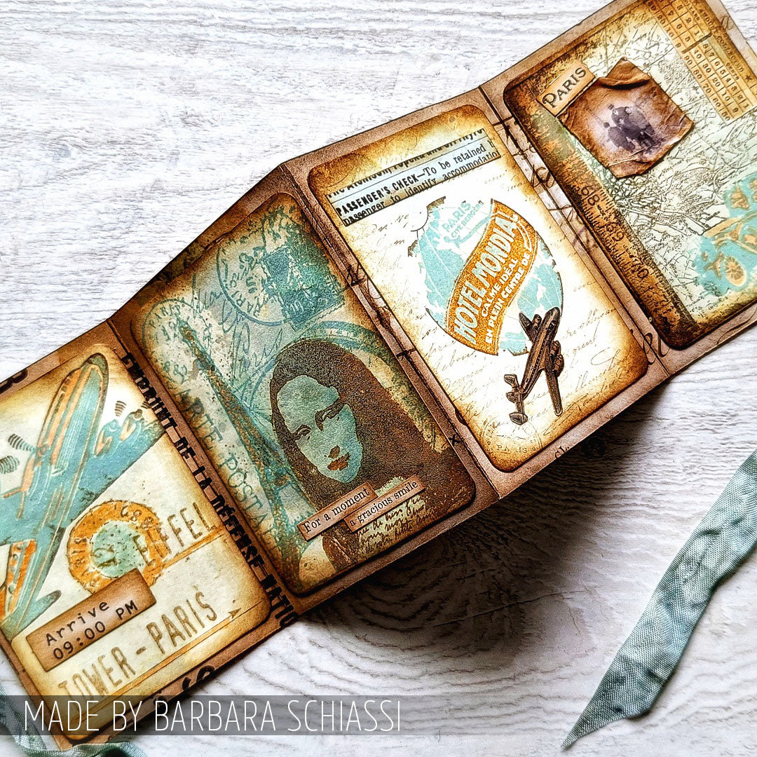 Tim Holtz Cling Rubber Components Stamp Paris com015 travel