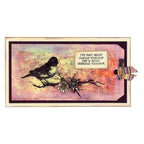 Tim Holtz Cling Rubber Components Stamp TATTERED SPARROW Bird COM031 colorful