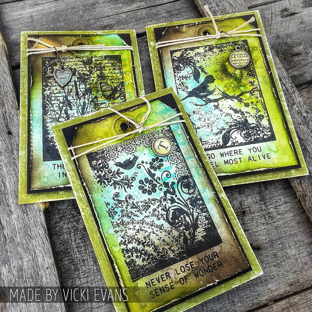 Tim Holtz Cling Rubber Components Stamp Tattered Sparrow com031 charms
