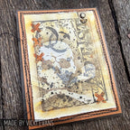 Tim Holtz Cling Rubber Components Stamp The Artist com020 skull and crossbones card vicki evans