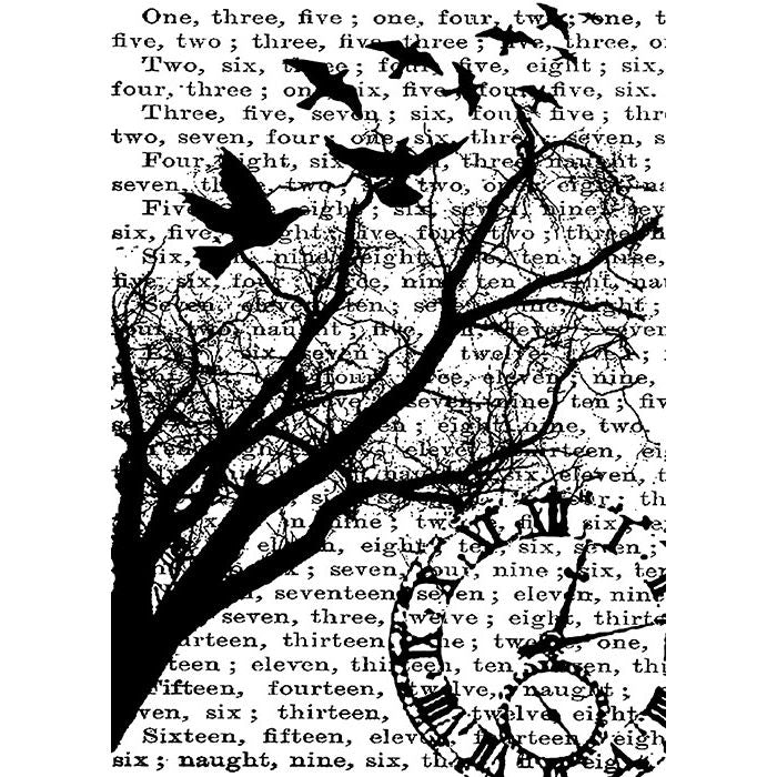 Tim Holtz Cling Rubber Components Stamp Time com004