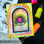 Tim Holtz Cling Rubber Components Stamp Urban Tattoo com036 shaker card