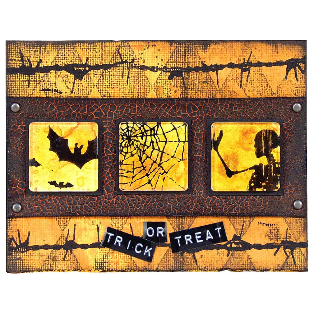 Tim Holtz Cling Rubber Components Stamp X-RAY COM024 trick or treat