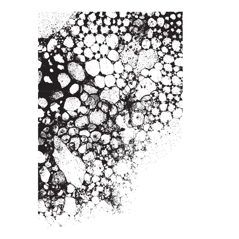 Tim Holtz Cling Rubber Stamp BUBBLES With Gridblock CMS449