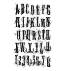 Tim Holtz Cling Rubber Stamp GRUNGE ALPHABET CMS008