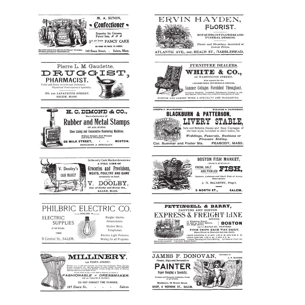 Tim Holtz Cling Rubber Stamps ADVERTS CMS101