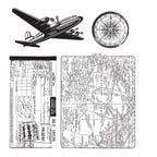 Tim Holtz Cling Rubber Stamps AIR TRAVEL CMS102