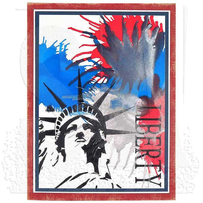 Tim Holtz Cling Rubber Stamps AMERICANA SILHOUETTES cms122 liberty