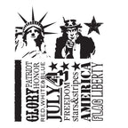 Tim Holtz Cling Rubber Stamps AMERICANA SILHOUETTES cms122